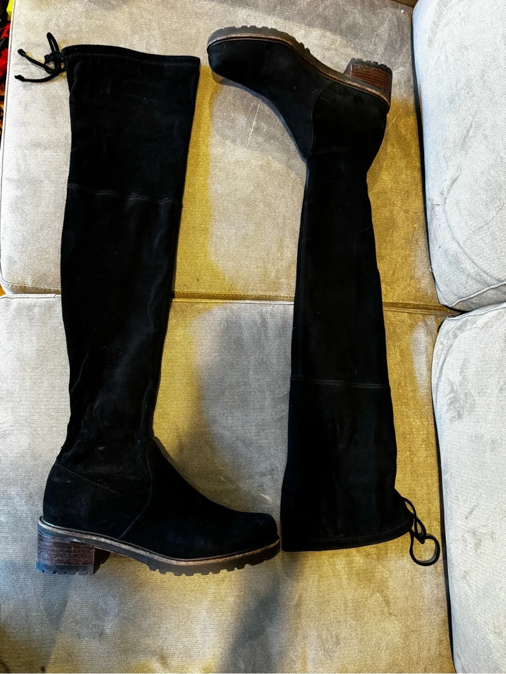 Stuart Weitzman Black Over-the-Knee Suede Women’s Boots